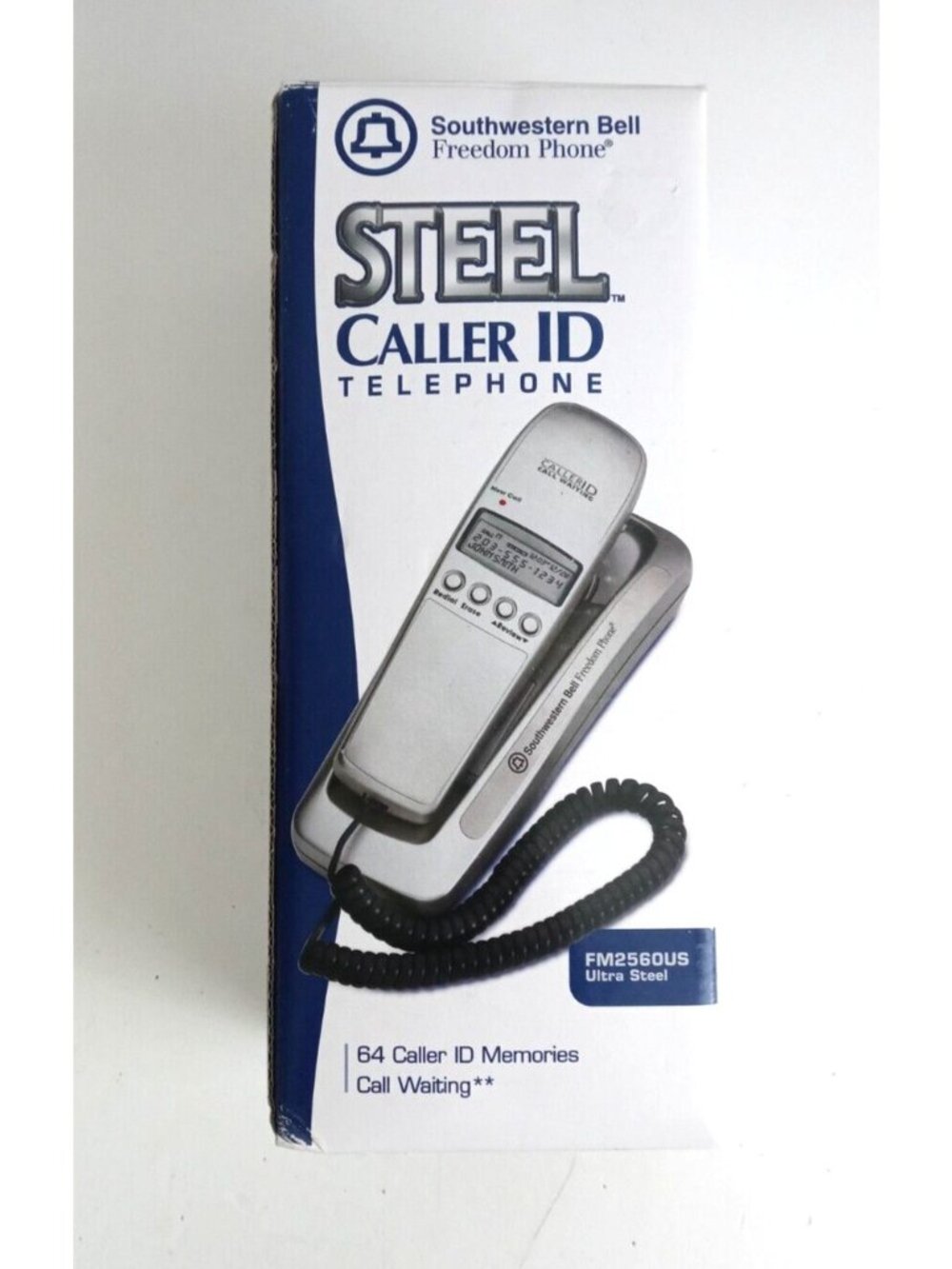 Southwestern Bell Steel Phone Corded Telephone Caller ID FM2552RT